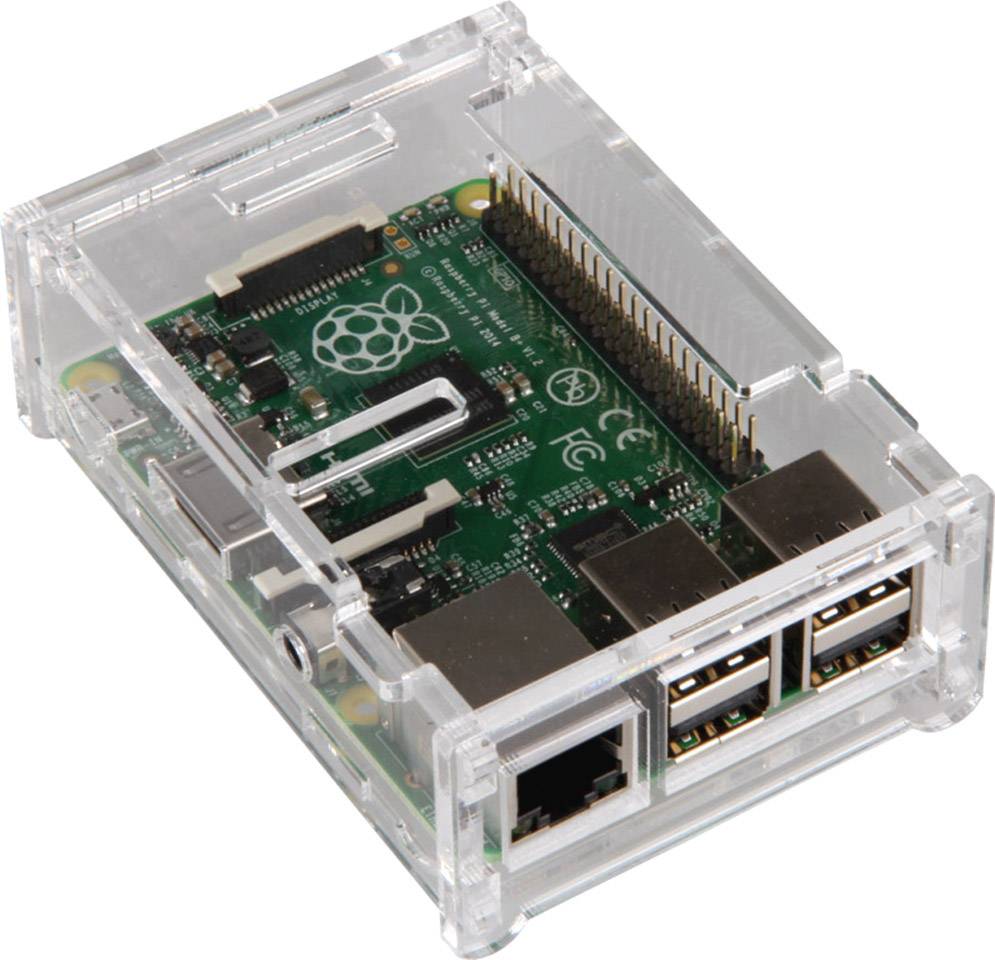 Boîtier pour ordinateur monocarte Joy-it rb-case01 convient pour: Raspberry Pi® B+, Raspberry Pi® 2 B, Raspberry Pi® 3