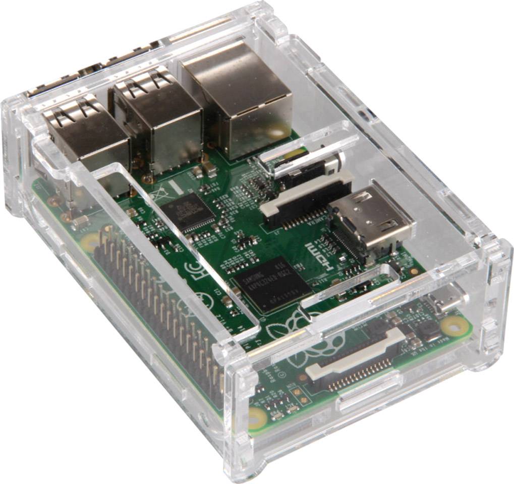 Boîtier pour ordinateur monocarte Joy-it rb-case01 convient pour: Raspberry Pi® B+, Raspberry Pi® 2 B, Raspberry Pi® 3