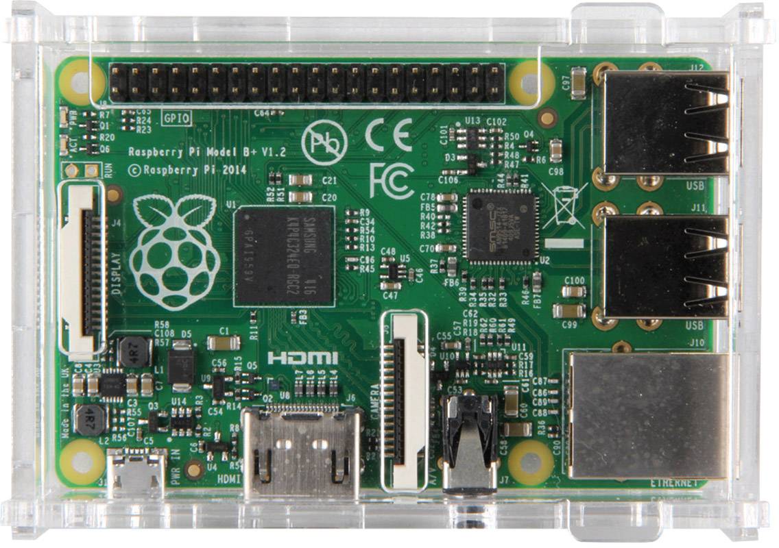 Boîtier pour ordinateur monocarte Joy-it rb-case01 convient pour: Raspberry Pi® B+, Raspberry Pi® 2 B, Raspberry Pi® 3