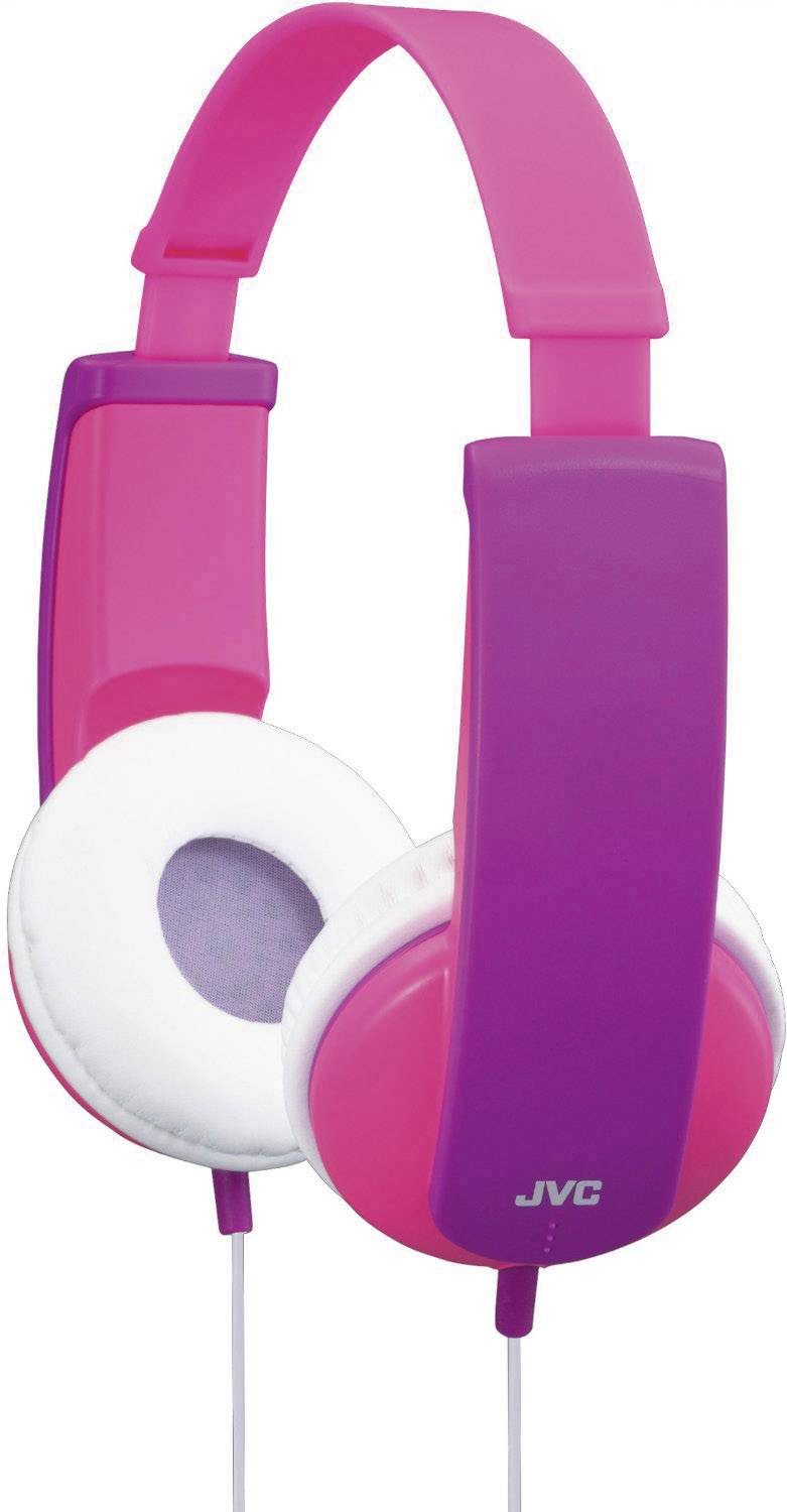 Casque supra-auriculaire filaire supra-aural JVC HA-KD5-P-E limitation de volume, serre-tête léger rose, lilas