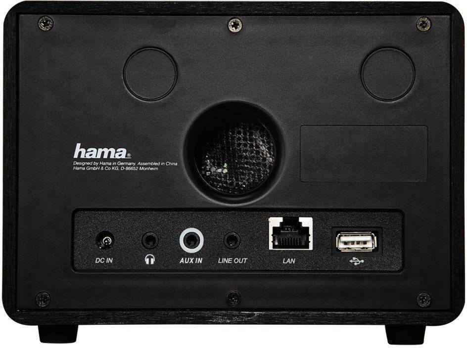 Hama IR110 Internet Tischradio Internet AUX, Internetradio, USB Spotify Schwarz