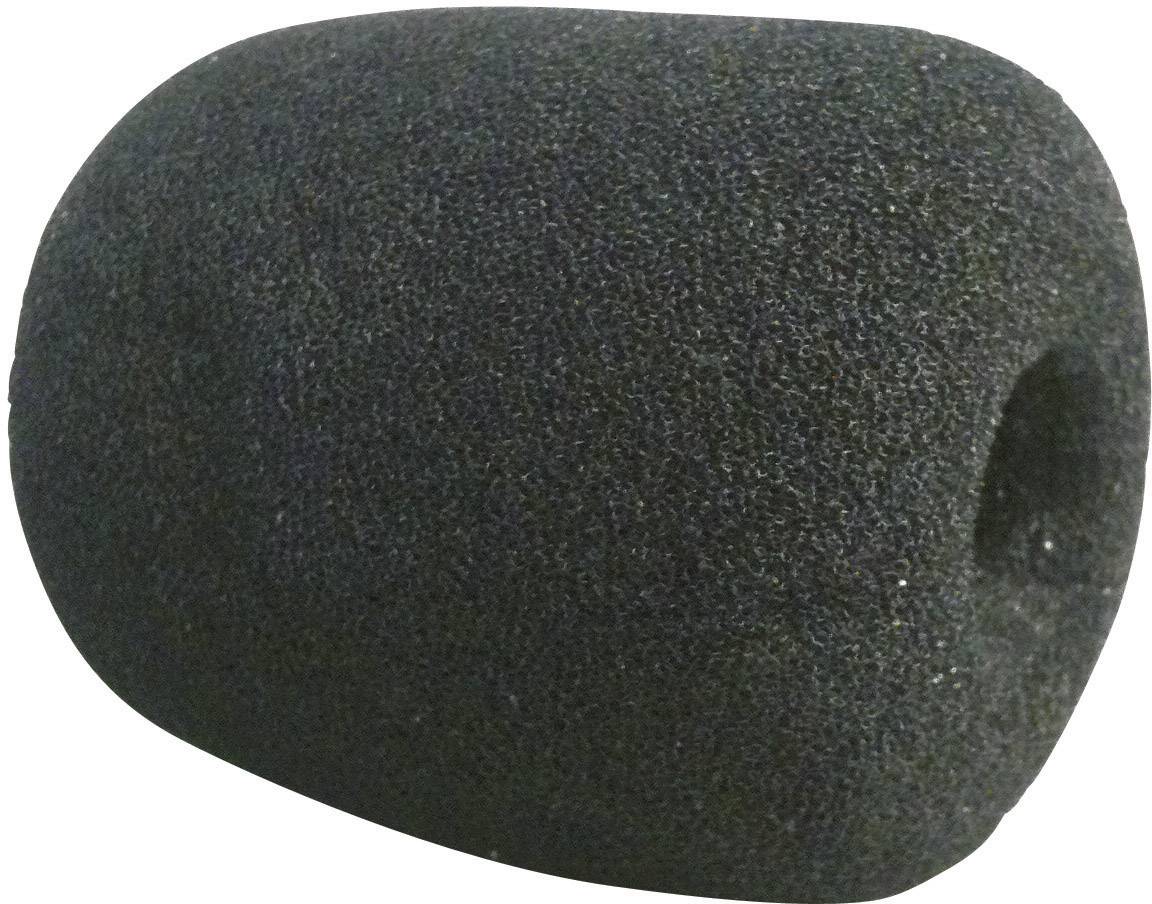 Pare-vent conique en mousse noire pour microphone, conçu pour réduire les bruits de vent.