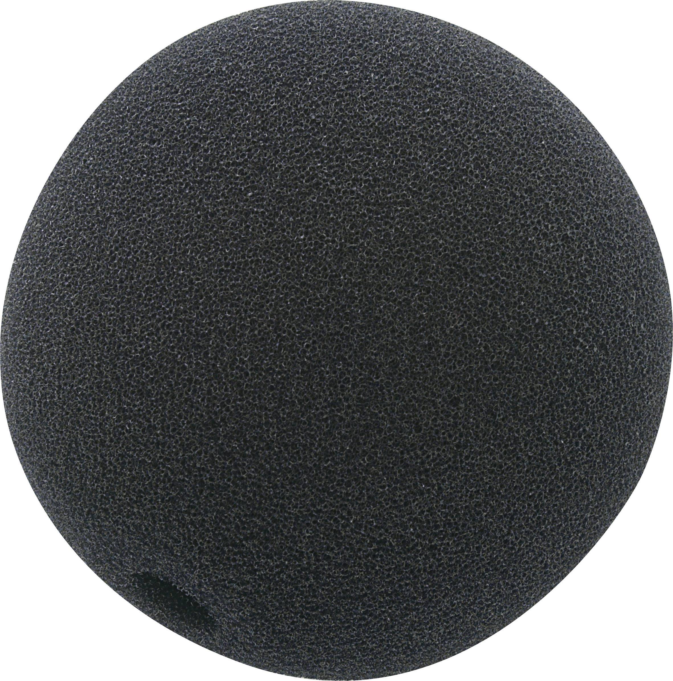 Pare-brise en mousse noire pour microphone, de forme ovale, conçu pour réduire les bruits de vent et les plosives lors des enregistrements.