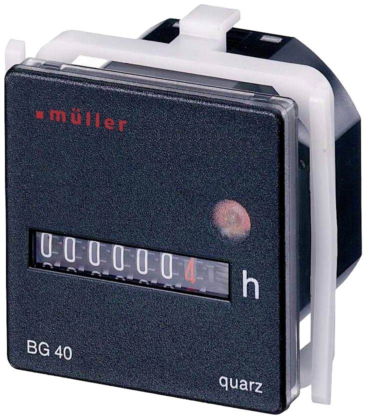 Müller BG 40.17 12-48V DC Compteur d'heures de fonctionnement Compteur à rouleaux