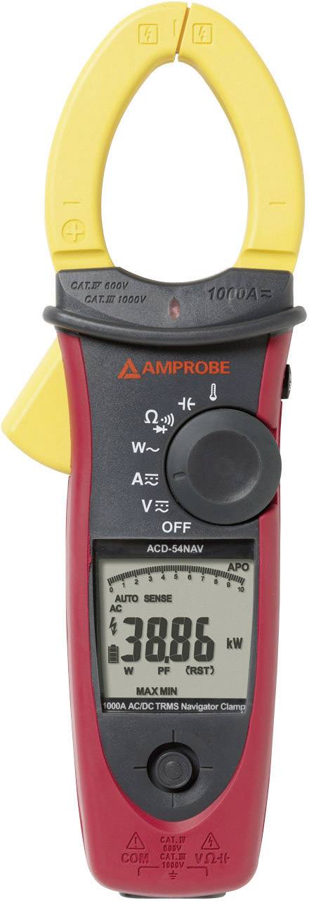 Beha Amprobe ACDC-54NAV Pince ampèremétrique, Multimètre numérique CAT III 1000 V, CAT IV 600 V Affichage (nombre de points)