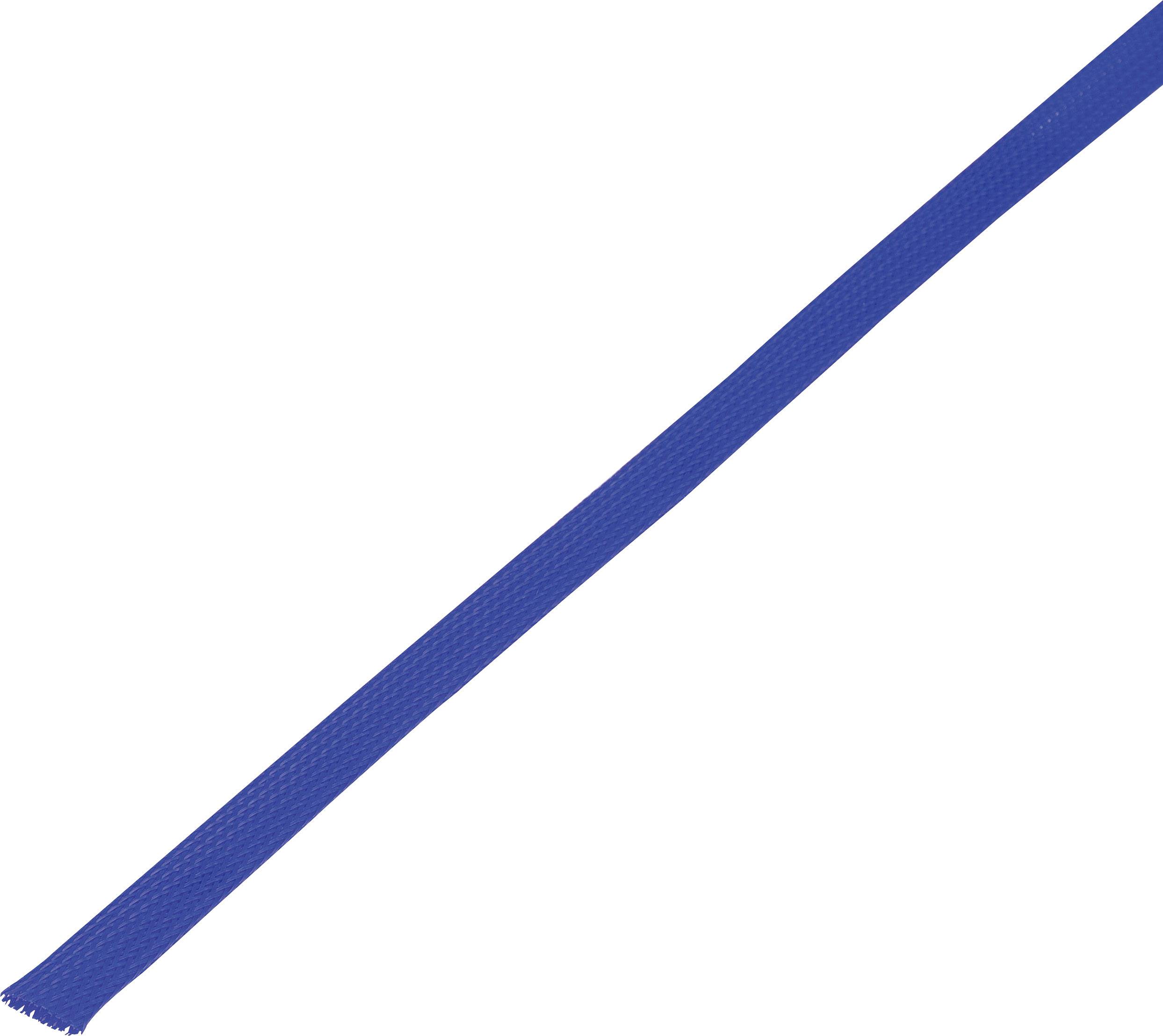 Un ruban bleu placé diagonalement sur un fond blanc.
