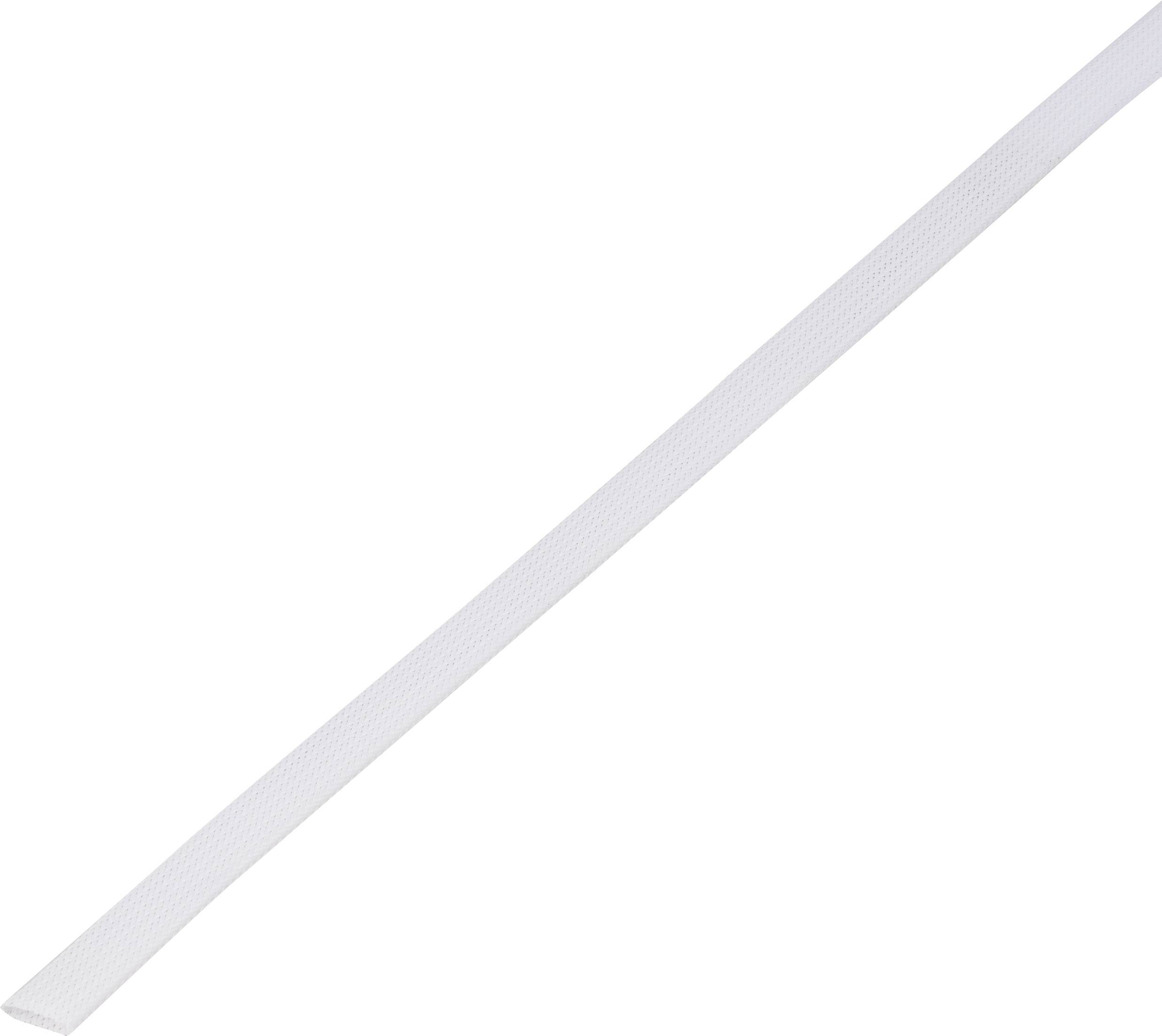 Une bande diagonale blanche sur un fond blanc. Elle sert à la fixation ou à la décoration et est lisse et étroite.