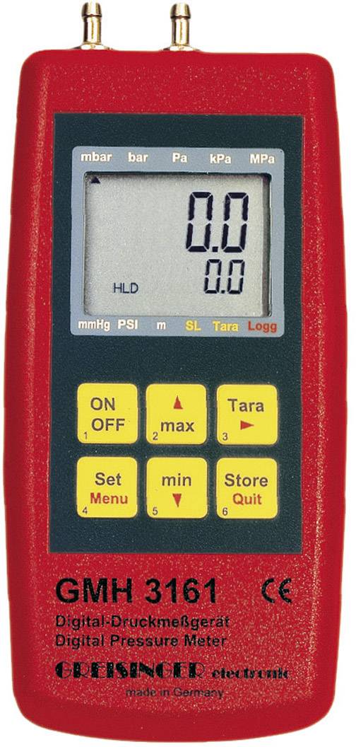 Greisinger GMH 3161-07 Appareil de mesure de la pression pression atmosphérique, gaz non agressifs, gaz corrosifs -0.01 - 0.350