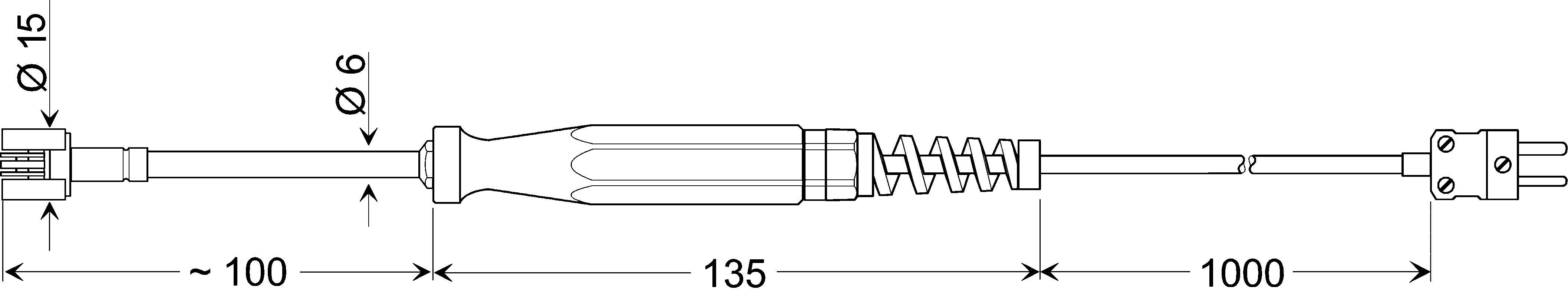 Greisinger GOF 400 VE Sonde de surface -65 à 400 °C sonde K