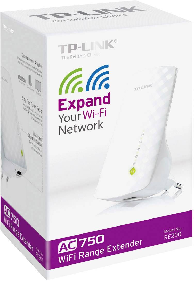 Répéteur Wi-Fi TP-LINK RE200 750 MBit/s 2.4 GHz, 5 GHz