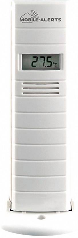 Thermomètre numérique blanc affichant '27,5°C'. Marqué 'Mobile-Alerts'.