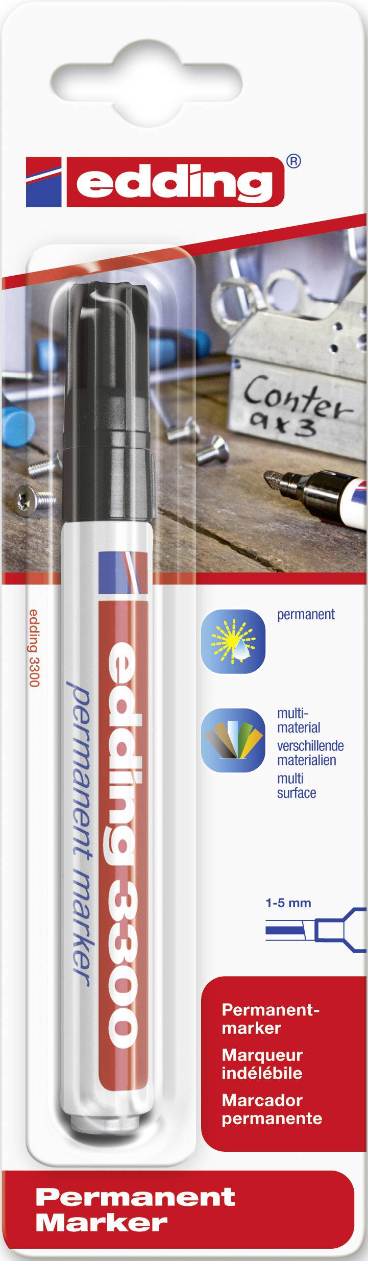 Edding 4-3300001 N/A noir N/A 1 - 5 mm