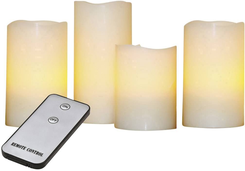 Bougie LED en cire véritable pour l'intérieur X4-LIFE 701391 crème LED N/A 4 pc(s)