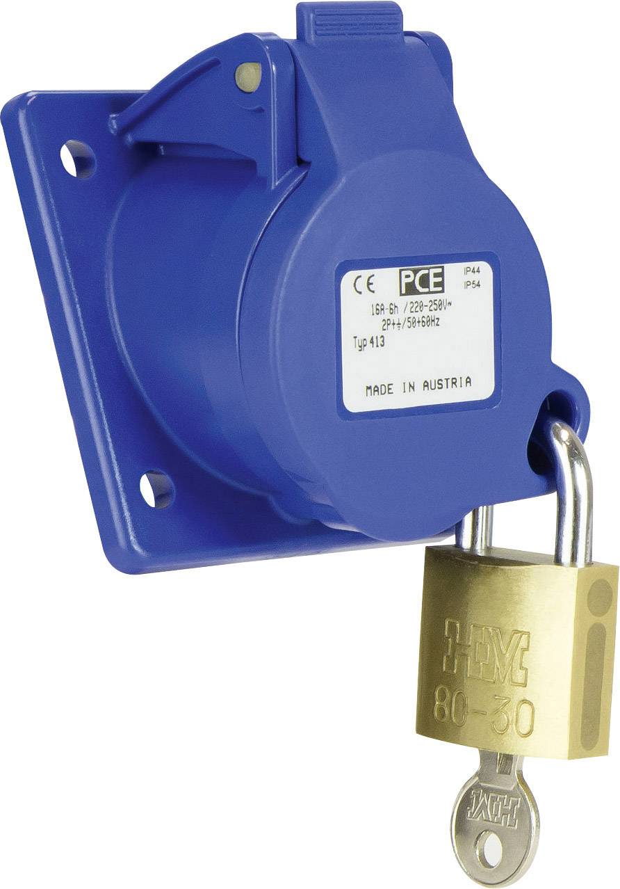 Prise femelle CEE-CARA 16 A 3 pôles PCE 413-6f66 230 V bleu 1 pc(s)
