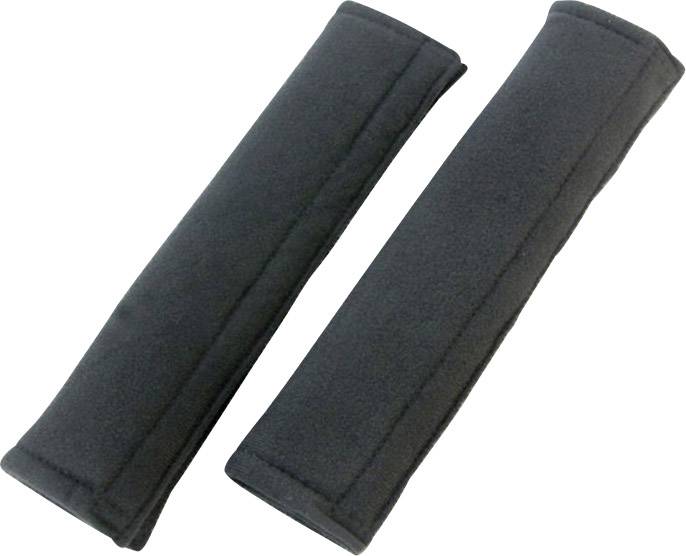 Deux coussins noirs, allongés, côte à côte sur un fond blanc.