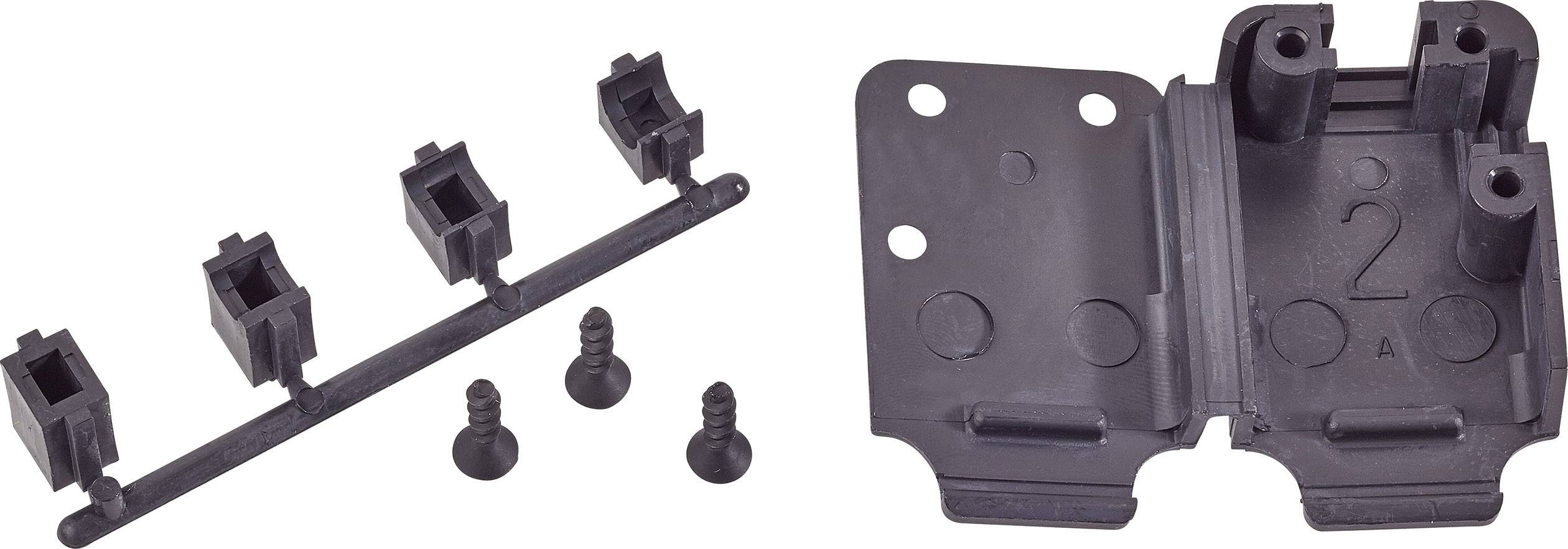 Capot SUB-D 37 pôles TE Connectivity 207473-1 polypropylène (PP) 90 °, 180 ° noir 1 pc(s)