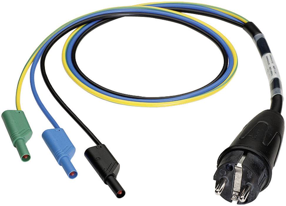 Benning 044142 Adaptateur de mesure Prise mâle + contact de protection - Banane mâle 4 mm noir, bleu, vert, jaune