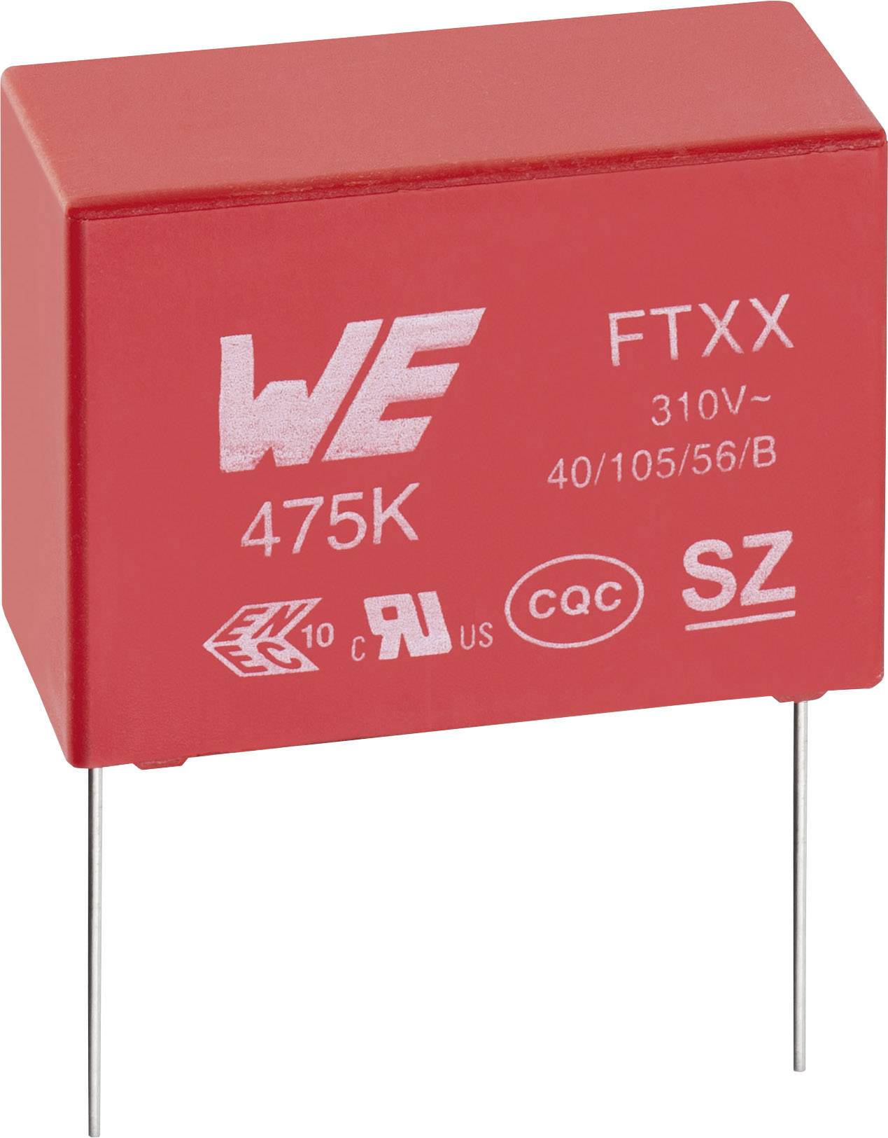 Würth Elektronik WCAP-FTXX 890334025020CS Condensateur anti-parasite X2 sortie radiale 120 nF 310 V/AC 10 % 15 mm (L x l x H) 18