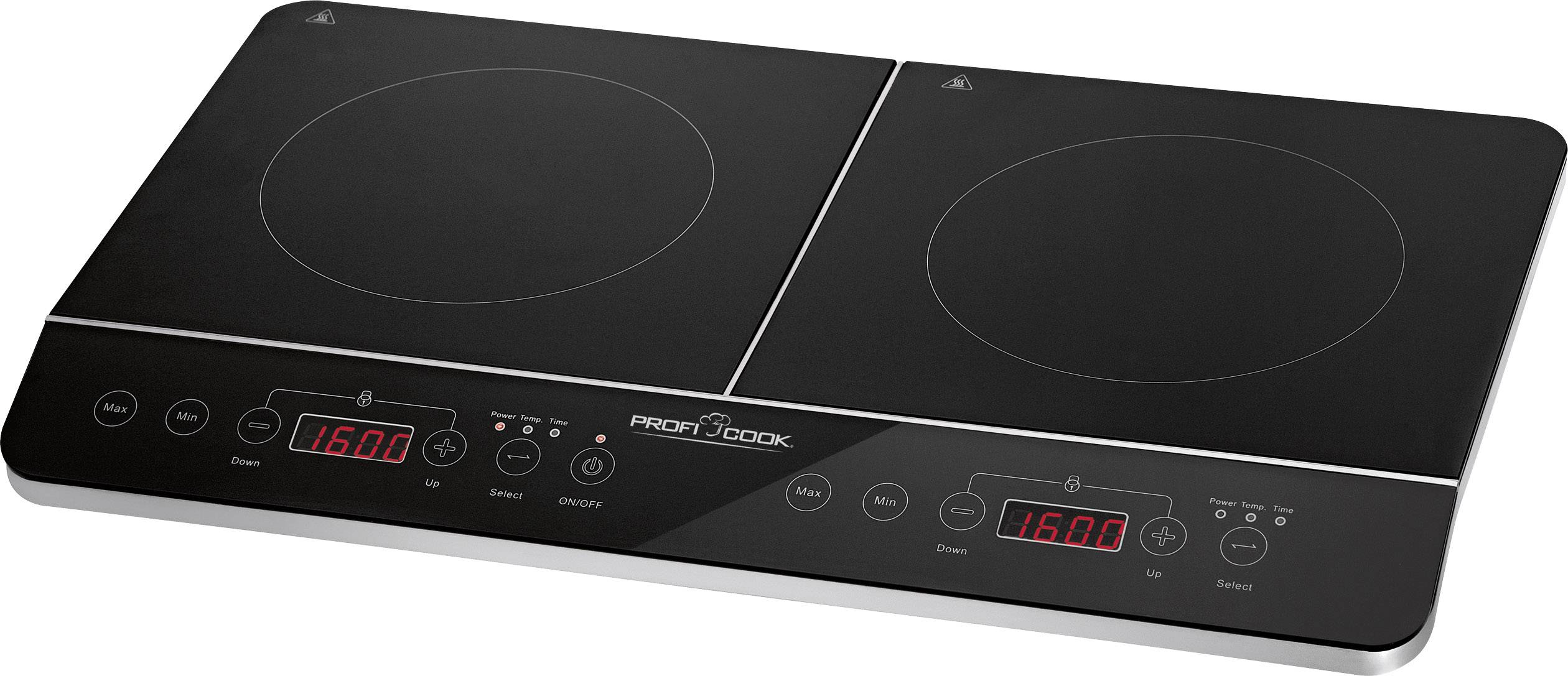 Double plaque à induction Profi Cook PC-DKI 1067 3500 W noir, argent