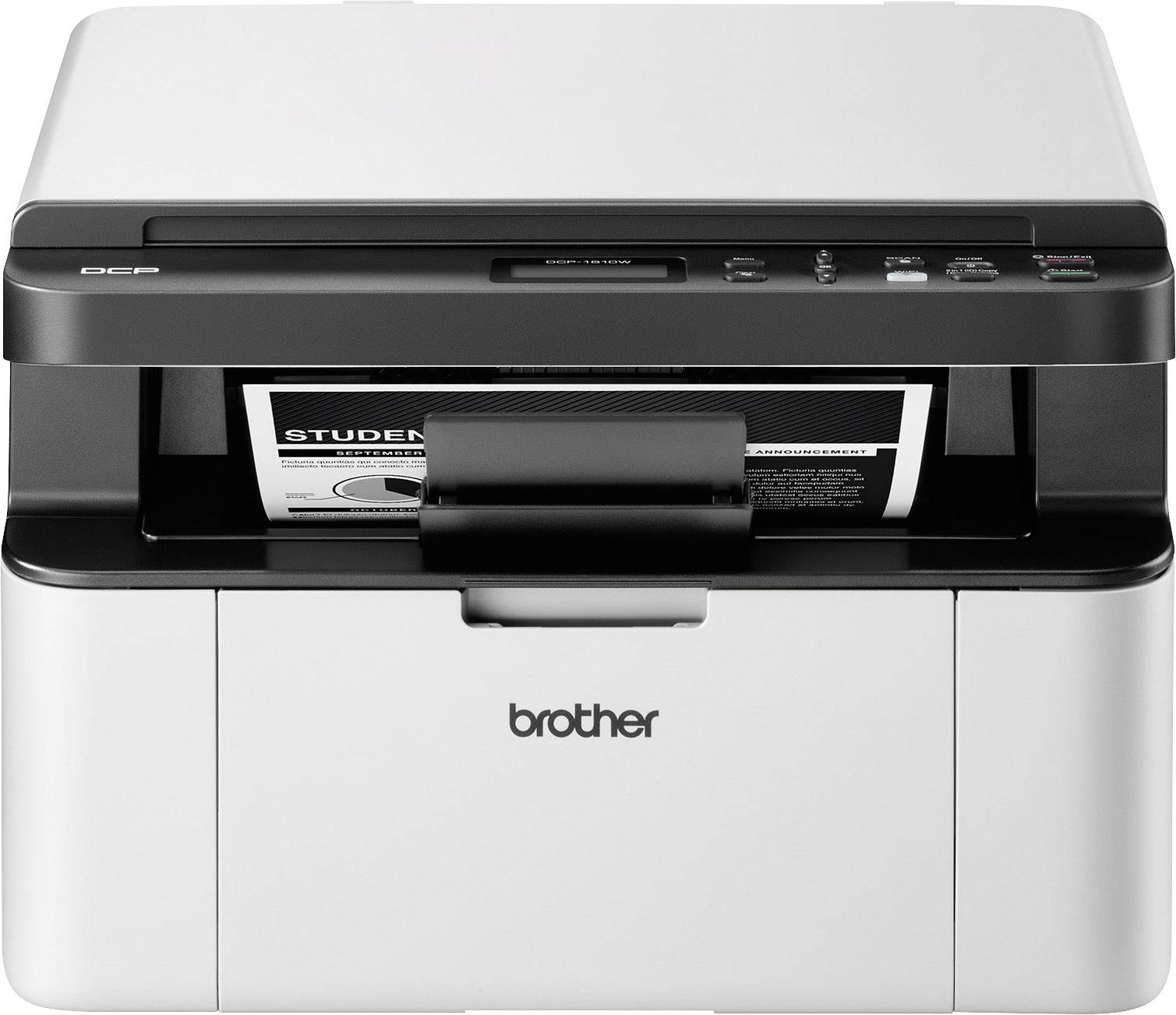Brother DCP-1610W Imprimante multifonction laser, couleur noir et blanc A4 imprimante, scanner, photocopieur USB, Wi-Fi