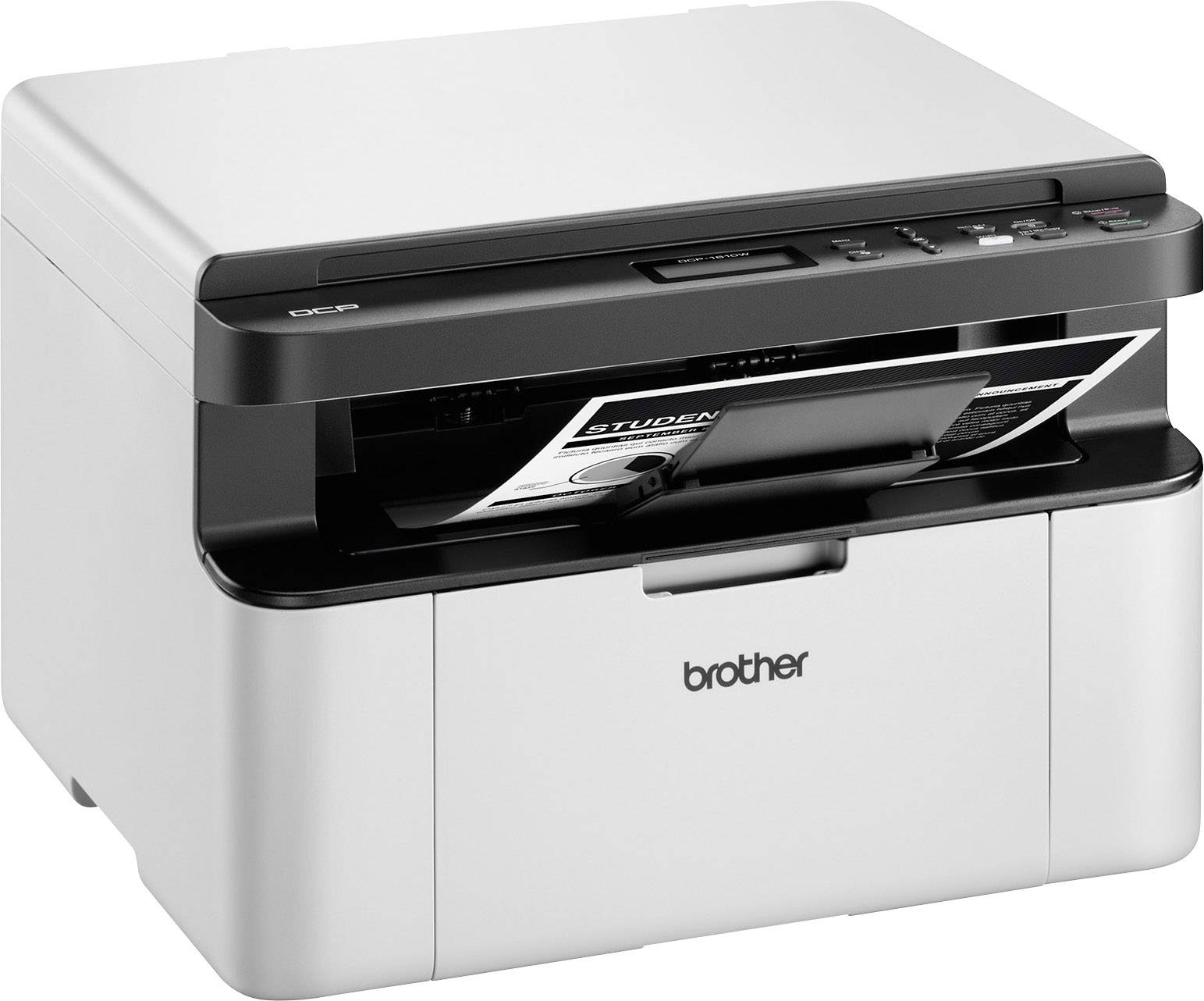Brother DCP-1610W Imprimante multifonction laser, couleur noir et blanc A4 imprimante, scanner, photocopieur USB, Wi-Fi
