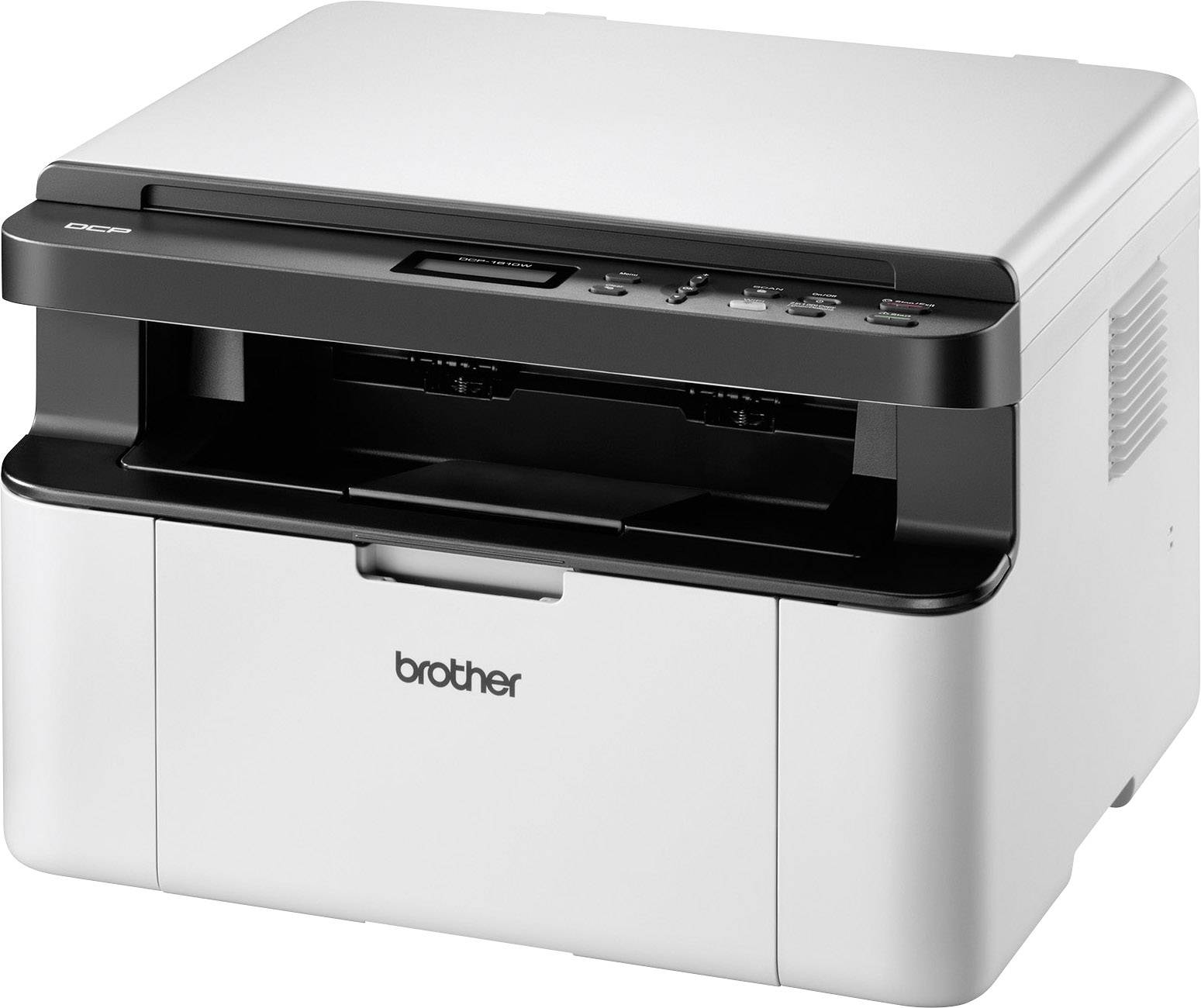 Brother DCP-1610W Imprimante multifonction laser, couleur noir et blanc A4 imprimante, scanner, photocopieur USB, Wi-Fi