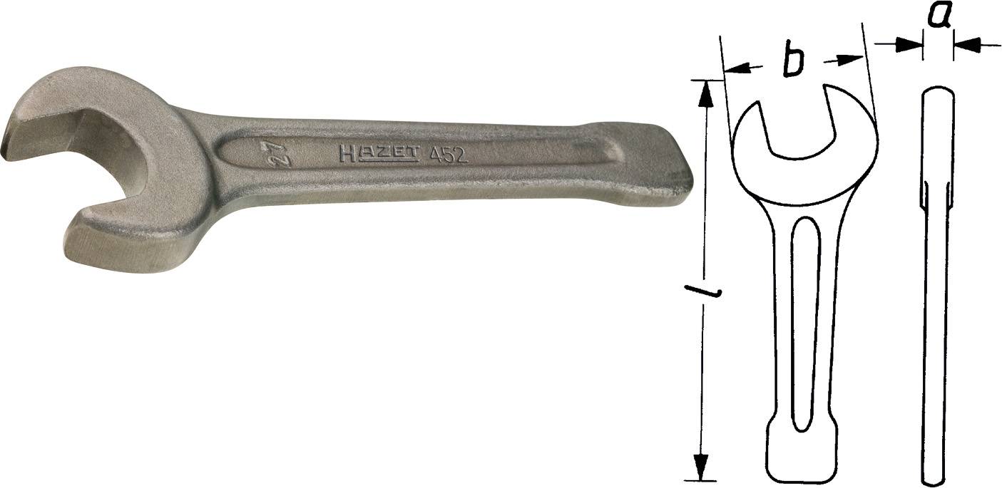 Clé à fourche à frapper Hazet 452-32 32 mm DIN 133 1 pc(s)
