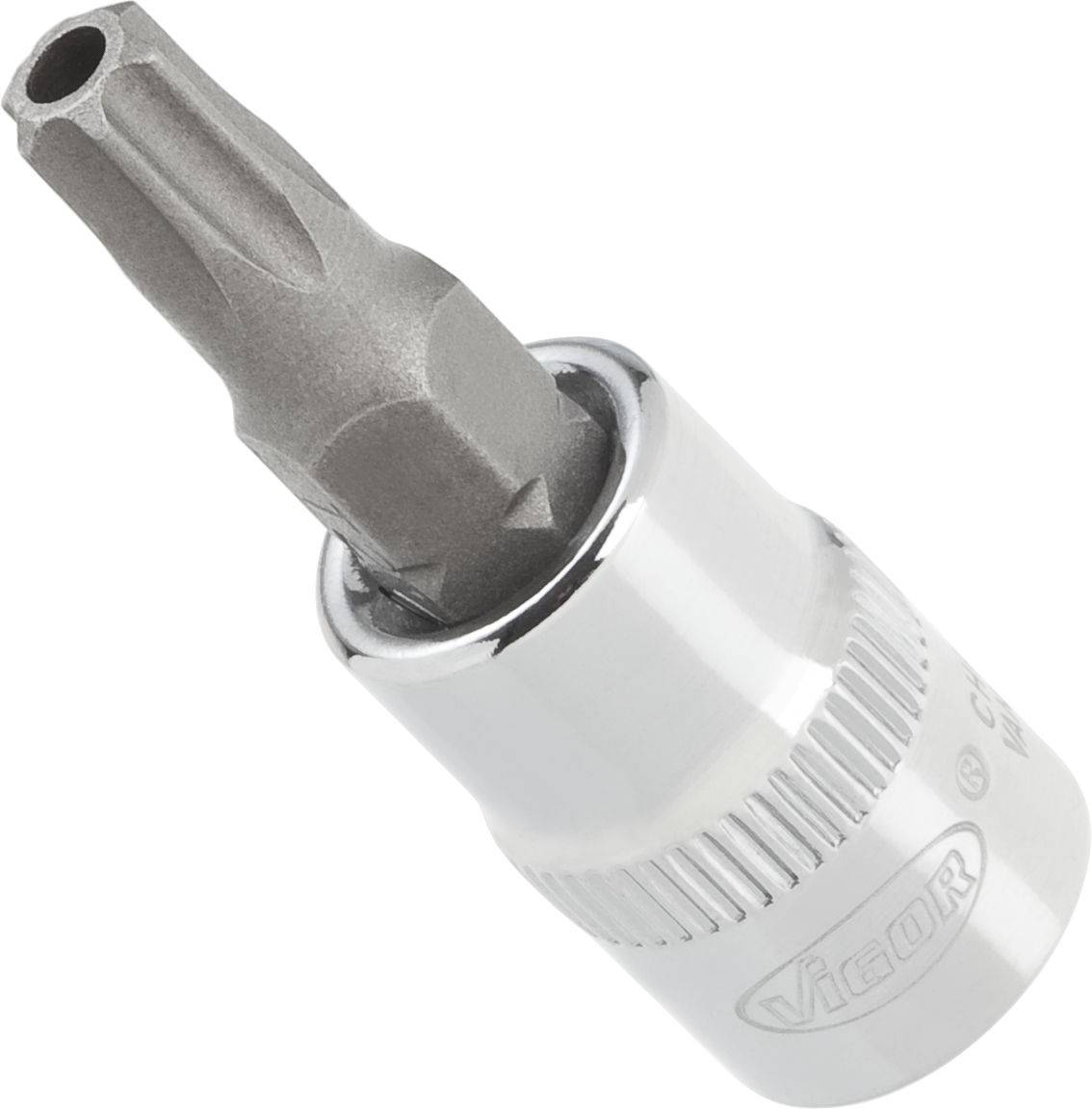 Douille-embout 6 pans BO TR 20 Longueur: 37 mm Vigor V2139 Entraînement: carré creux 1/4" (6.3 mm)