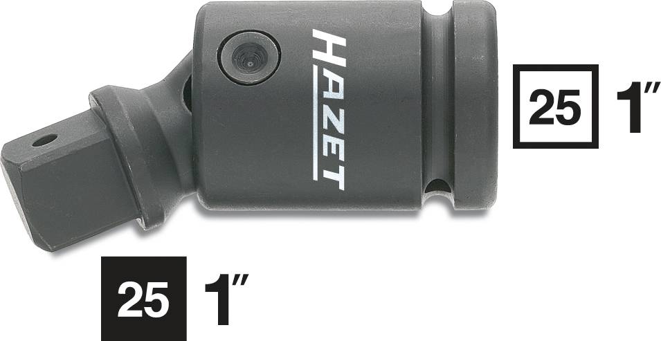 Adaptateur articulé Hazet avec indications de '1 pouce' et '25 mm'.