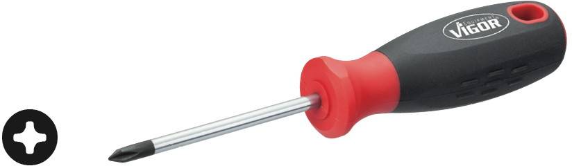 Vigor V1703 pour l'atelier Tournevis cruciforme PH 1 Longueur de la lame: 80 mm