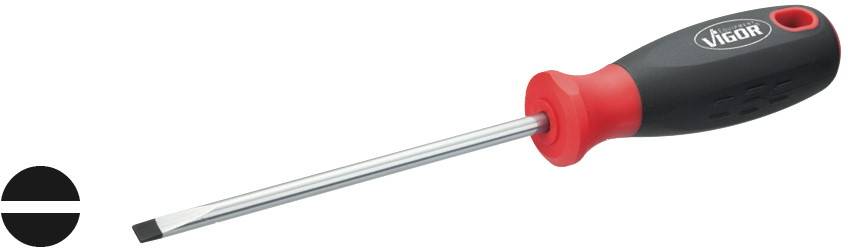 Vigor pour l'atelier Tournevis pour vis à fente Largeur de la lame: 6.5 mm Longueur de la lame: 150 mm
