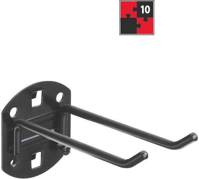 Set de crochets porte-outils doubles 25 mm, 10 pièces Vigor V2520