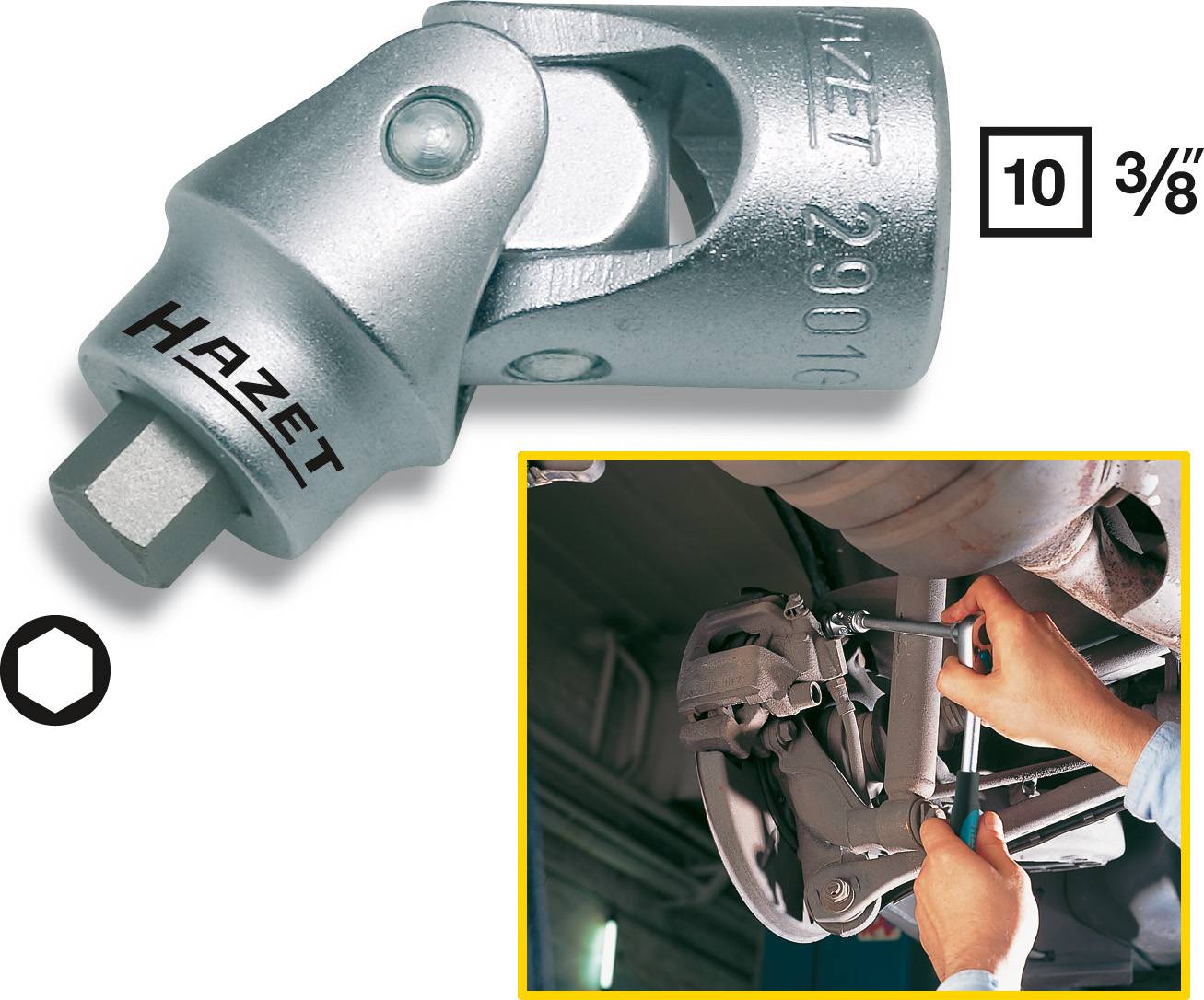 Hazet 2901G-7 Douille mâle à cardan