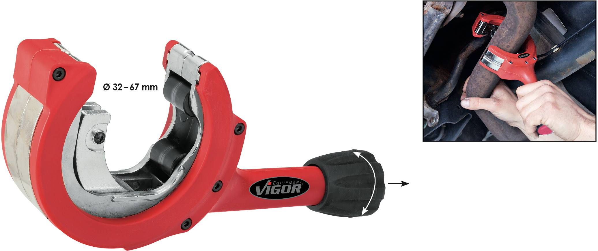 Coupe-tube à encliquetage Vigor V3309