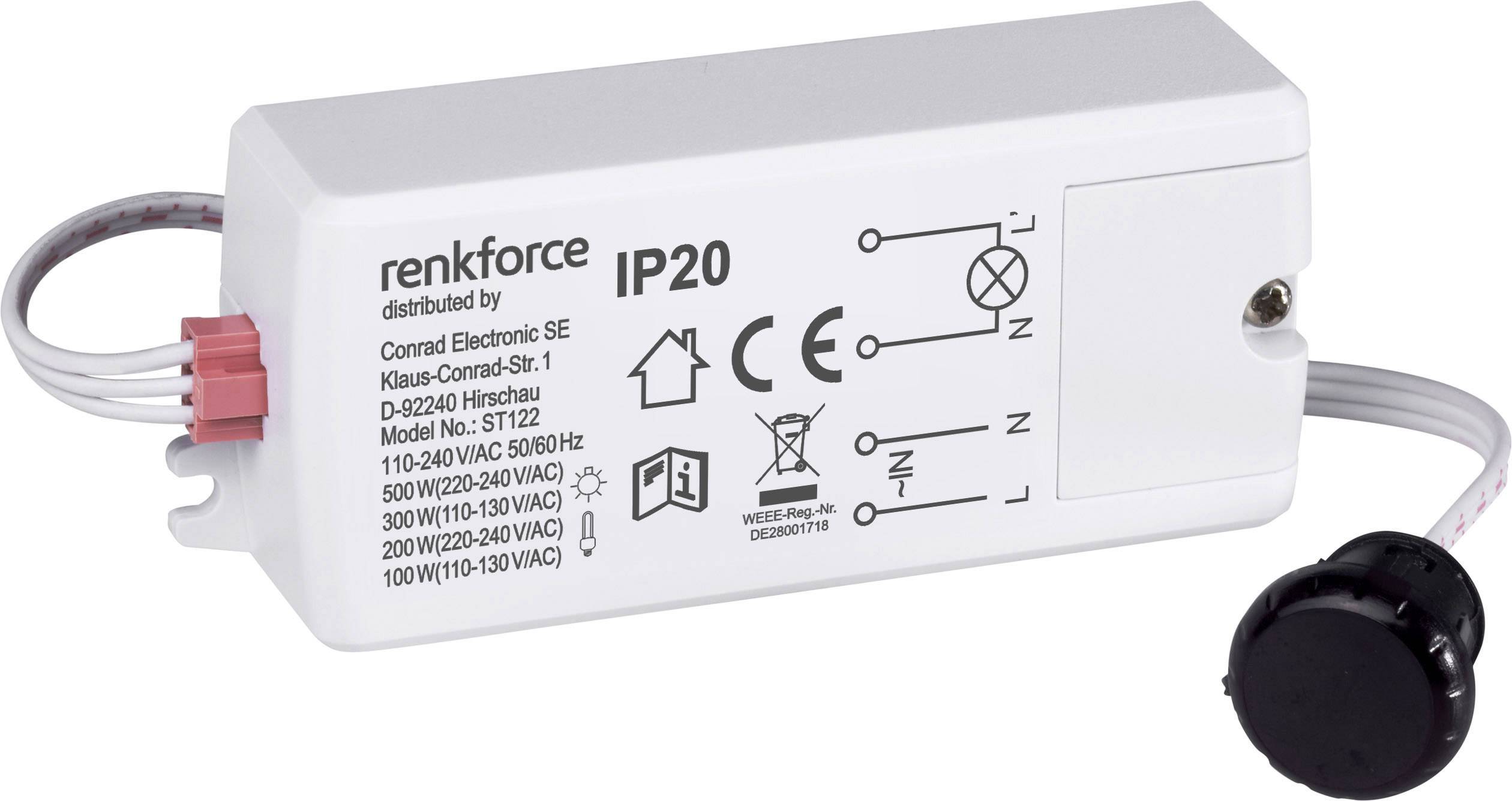 Détecteur de proximité Renkforce 1289332 sans contact IP20 noir