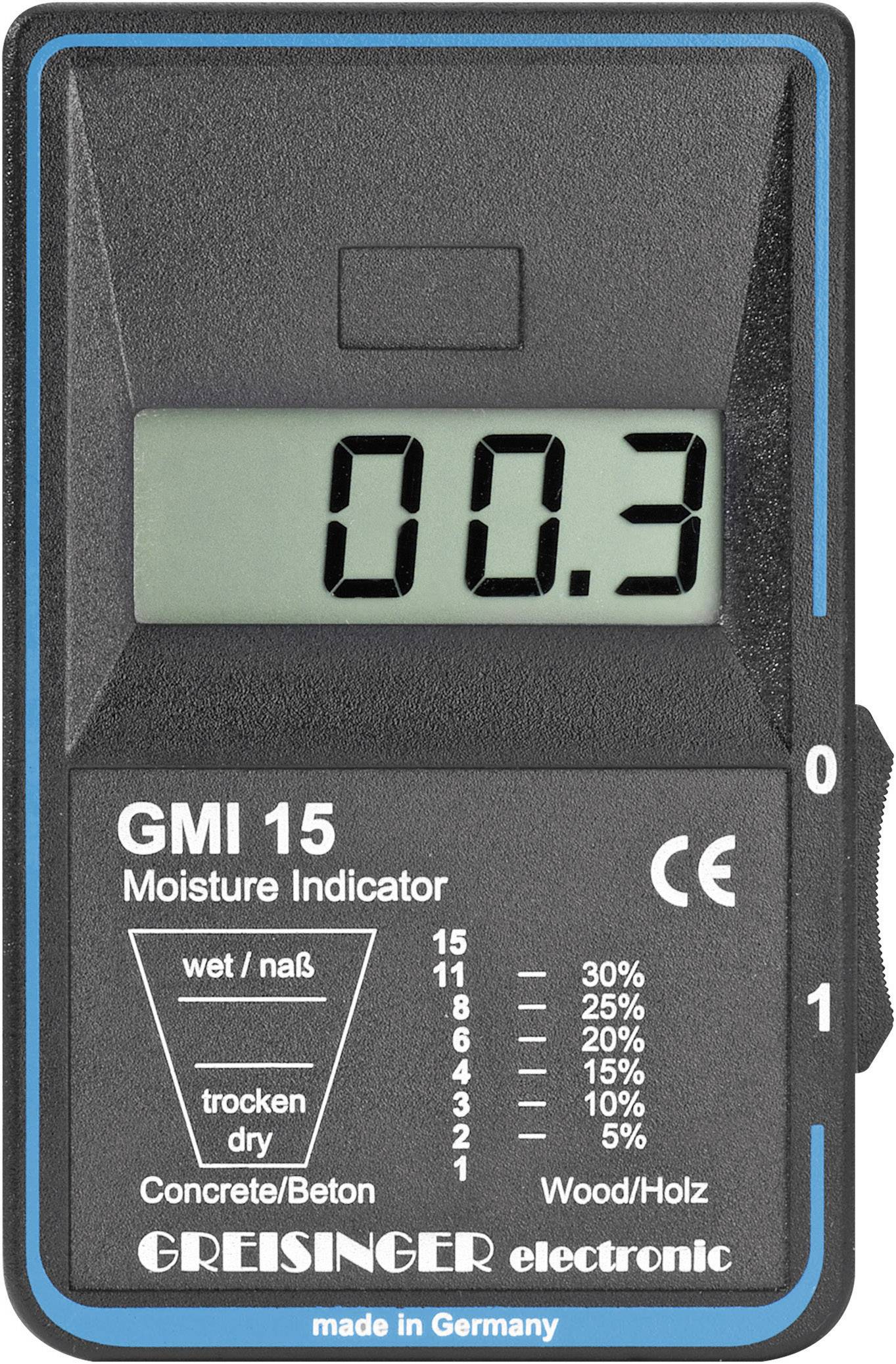 Indicateur d'humidité des matériaux Greisinger GMI 15
