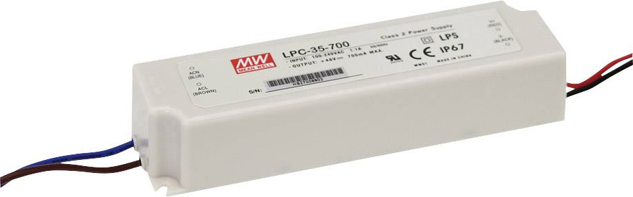 Driver LED Mean Well LPC-35-1400 9-24 V DC 1400 mA