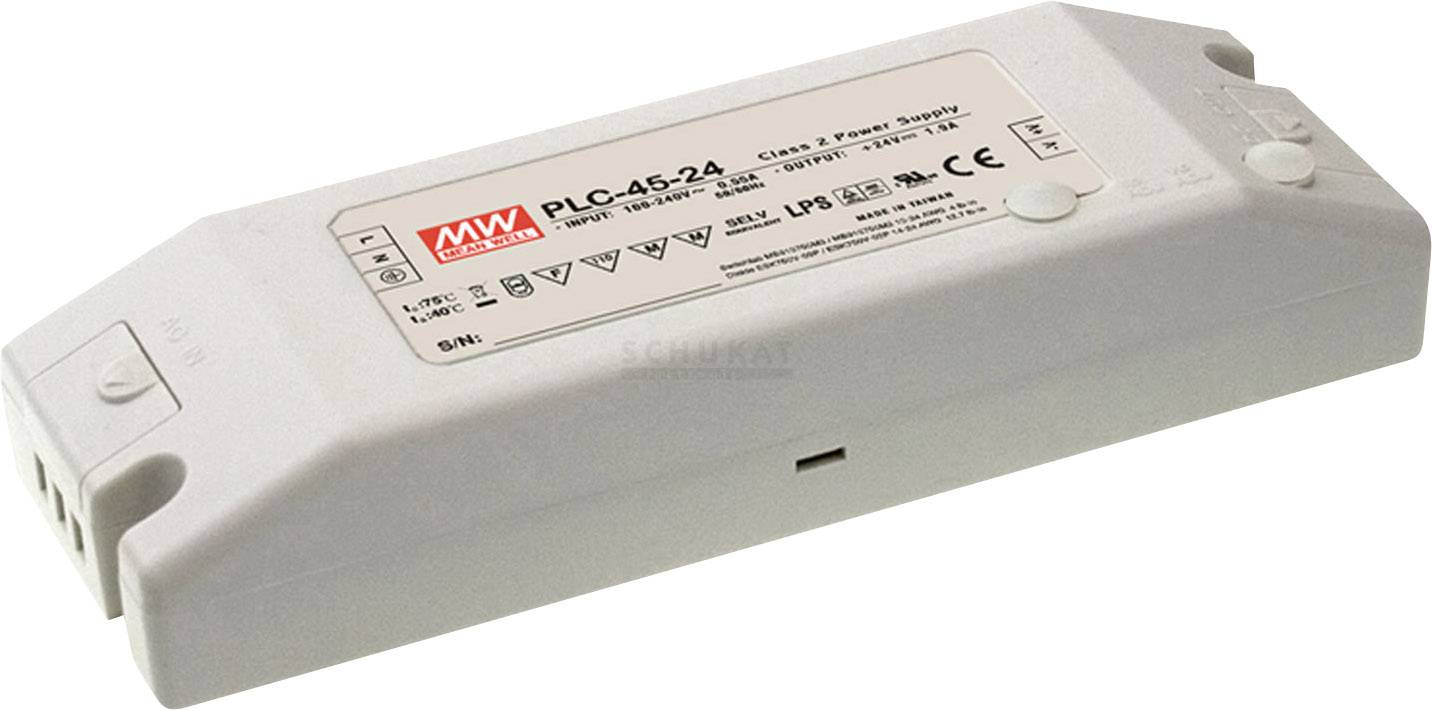 Driver LED Mean Well PLC-45-48 48 V DC 0,95 A