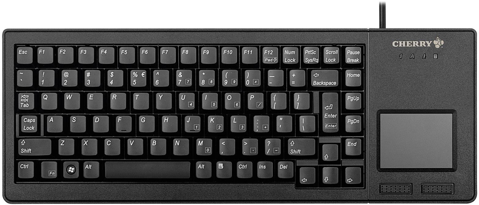 Clavier CHERRY XS Touchpad Keyboard noir pavé tactile intégré