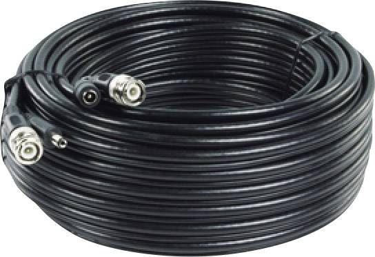 B & S Technology RG 59/20 BNC (sf) alimentation, vidéo Rallonge [1x DC femelle 5.5 mm, BNC mâle - 1x DC mâle 5.5 mm, BNC mâle] 20