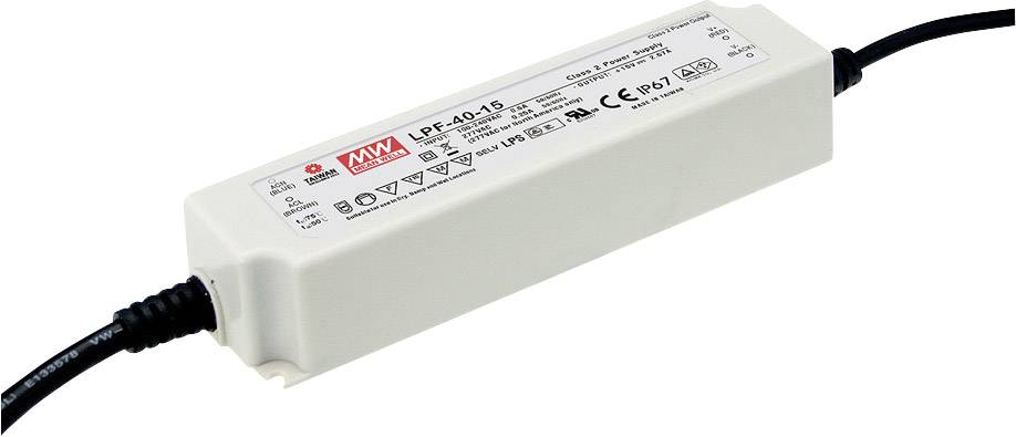 Driver LED Mean Well LPF-40-30 40 W Tension fixe/courant constant