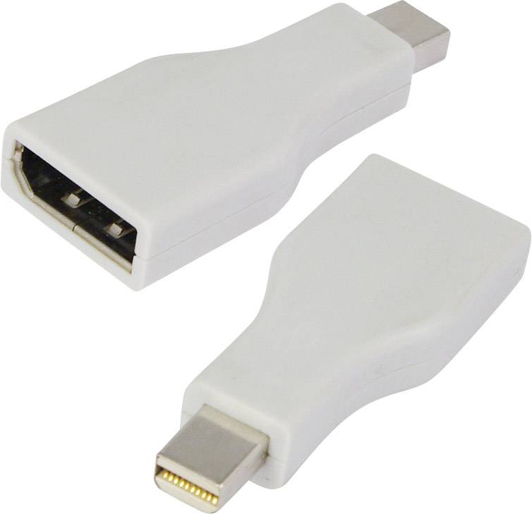 Adaptateur DisplayPort LogiLink CV0039 [1x DisplayPort femelle - 1x Mini port Display mâle] blanc contacts dorés