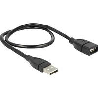 Delock Câble USB USB 2.0 USB-A mâle, USB-A femelle 0.50 m noir câble col-de-cygne flexible 83499 Delock Câble USB USB 2.0 USB-A mâle, USB-A femelle 0.50 m noir câble col-de-cygne flexible 83499