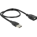 Delock Câble USB USB 2.0 USB-A mâle, USB-A femelle 0.50 m noir câble col-de-cygne flexible 83499 Delock Câble USB USB 2.0 USB-A mâle, USB-A femelle 0.50 m noir câble col-de-cygne flexible 83499