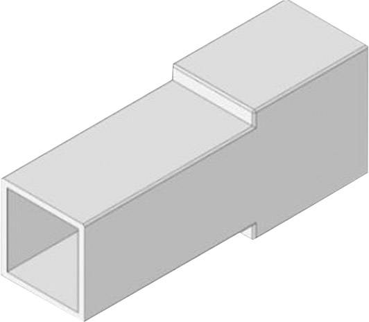 Représentation isométrique grise d'un profilé creux rectangulaire avec un évidement sur la face supérieure.