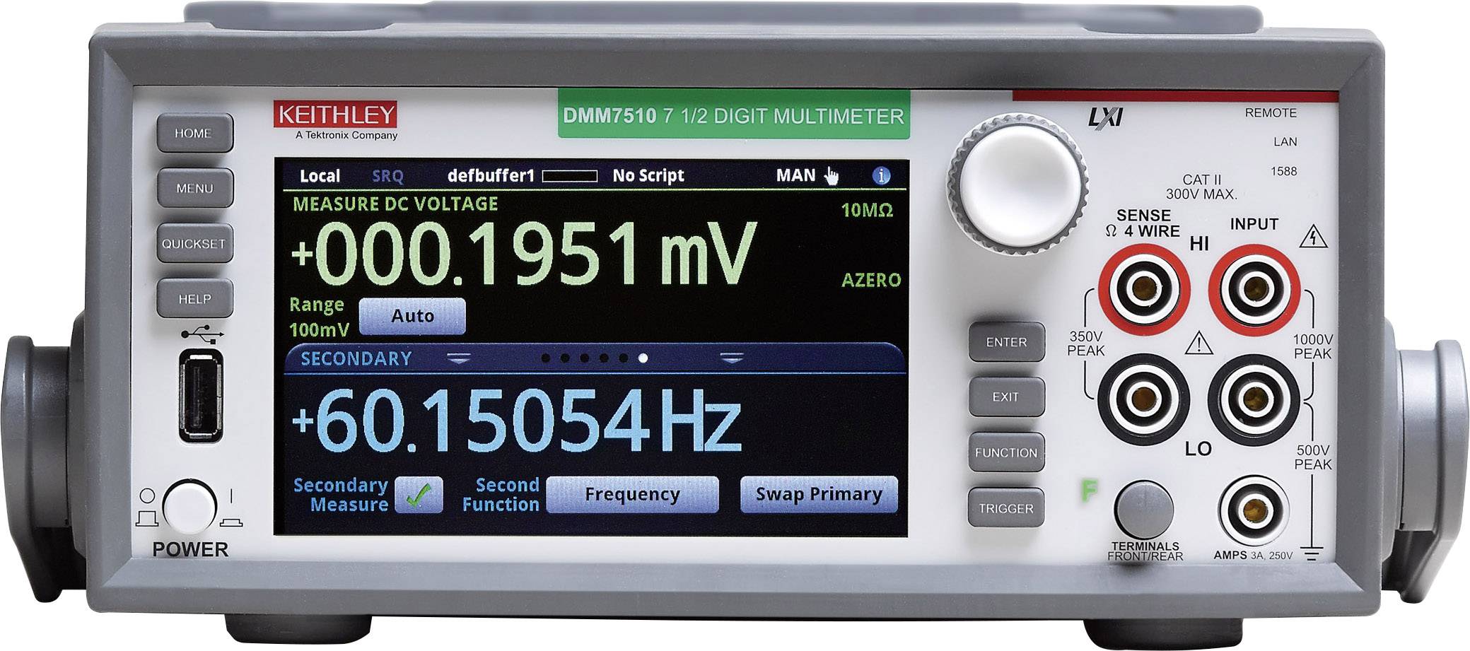 Keithley DMM7510 Multimètre de table numérique CAT II 300 V Affichage (nombre de points): 10000000