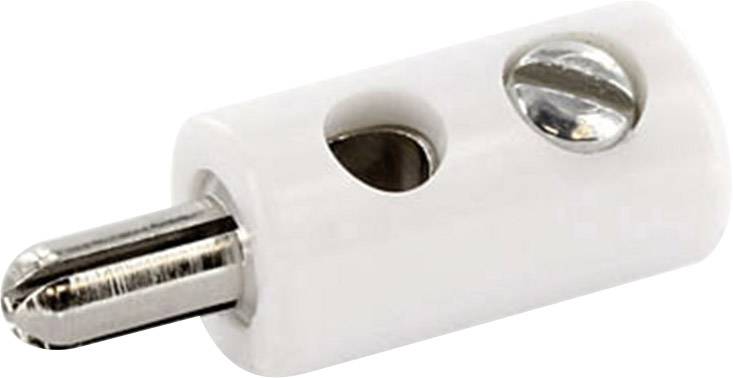 econ connect HOSWS Fiche mâle de laboratoire mâle, droit Ø de la broche: 2.6 mm blanc