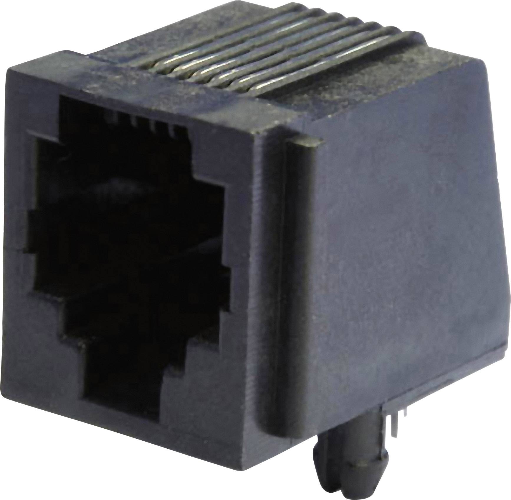 Embase modulaire femelle econ connect MEB6/6P RJ12 embase femelle horizontale Pôle: 6 noir