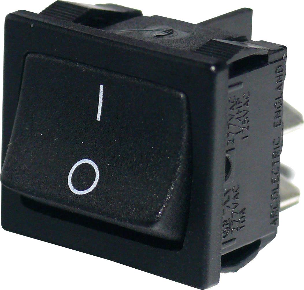 Arcolectric (Bulgin Ltd.) H8650VBAAG Interrupteur à bascule H8650VBAAG 250 V 10 A 2 x On/Off à accrochage 1 pc(s)
