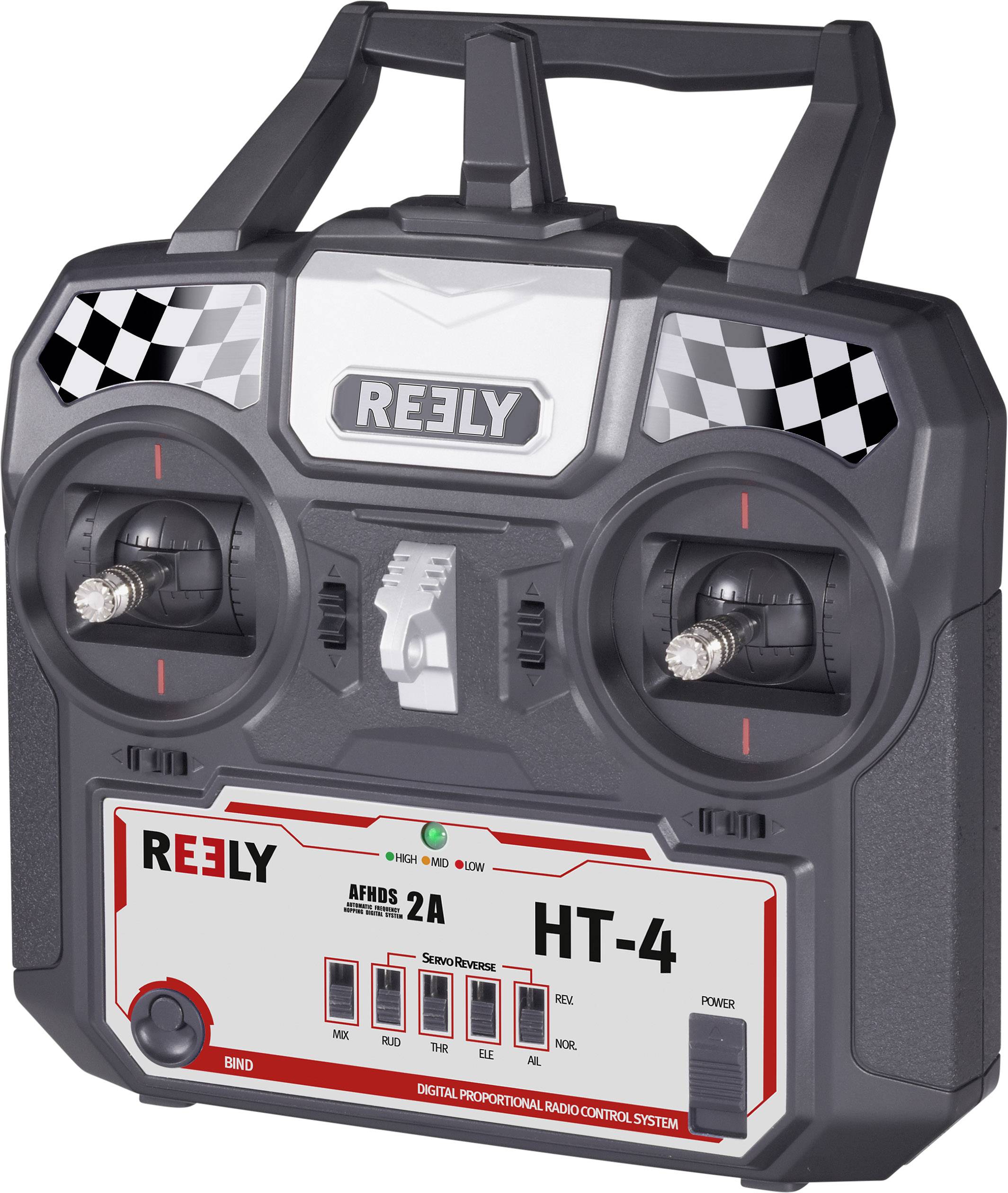 Radiocommande manuelle Reely HT-4 avec récepteur 2,4 GHz Nombre de canaux: 4